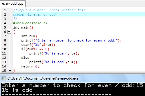 C Program To Check If A Hexadecimal Number Is Even Or Odd Codevscolor 