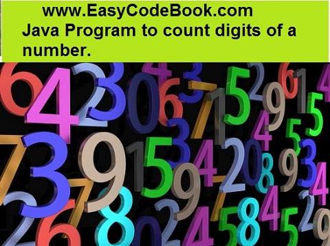 Java Program to count digits of a number using while loop