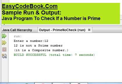 Java Program To Check a Number is Prime or Composite