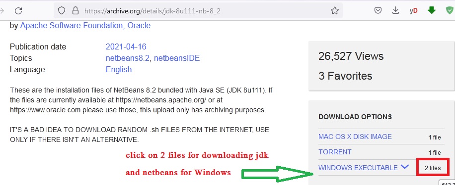 Alternate Link for netbeans and jdk download