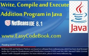 Write and Execute Java Addition Program - EasyCodeBook.com