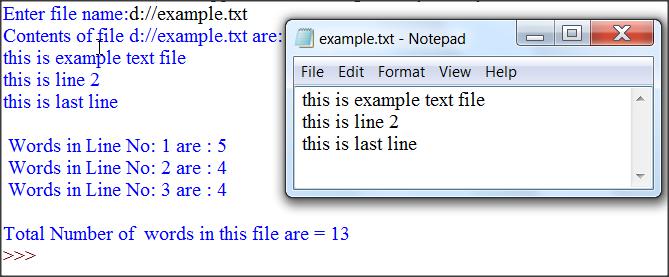 how to count words in a text file