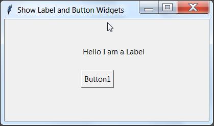 Python GUI Program show Label and Button tkinter module