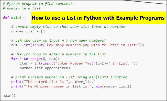 List In Python With Examples EasyCodeBook