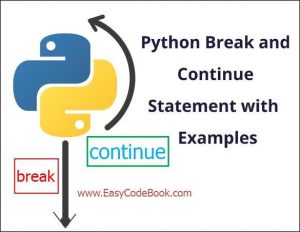 Use of break and continue in Python with Examples - EasyCodeBook.com