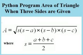 area of triangle formula python