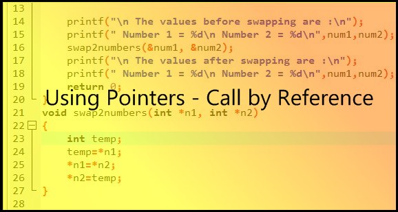 Using Call by Reference Swap Numbers