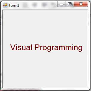 Blinking Text in Visual Programming C Sharp