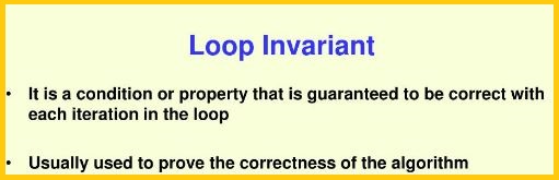 Loop Invariant Concept and Uses