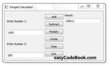 PyQt Four Function Calculator