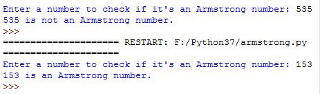 Python Program Check Armstrong Number