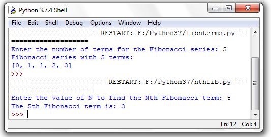Python program to print nth Fibonacci term
