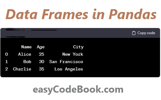Learn Data Frames in Pandas With Example